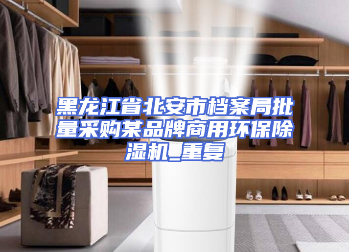黑龙江省北安市档案局批量采购某品牌商用环保除湿机_重复