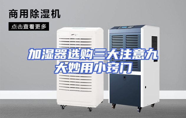 加湿器选购三大注意九大妙用小窍门