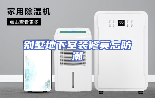别墅地下室装修莫忘防潮