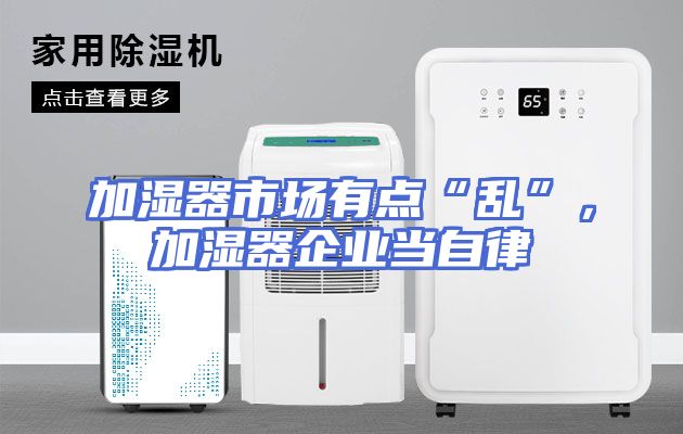 加湿器市场有点“乱”，加湿器企业当自律