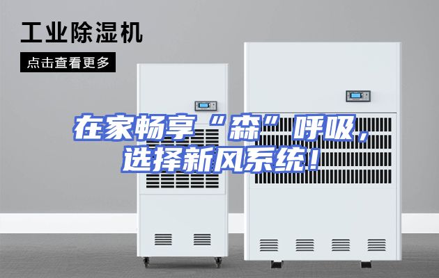 在家畅享“森”呼吸，选择新风系统！