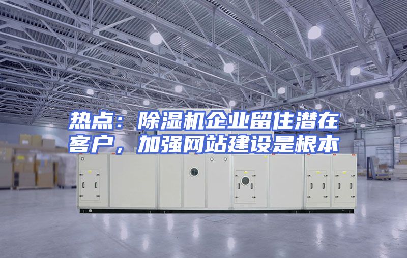 热点：除湿机企业留住潜在客户，加强网站建设是根本