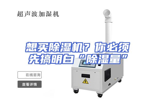 想买除湿机?你必须先搞明白“除湿量”