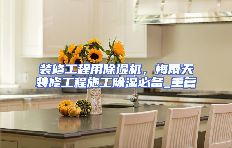 装修工程用除湿机，梅雨天装修工程施工除湿必备_重复