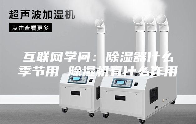 互联网学问：除湿器什么季节用 除湿机有什么作用