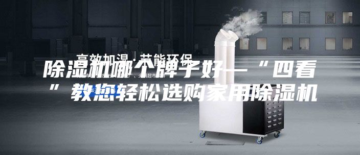 除湿机哪个牌子好—“四看”教您轻松选购家用除湿机