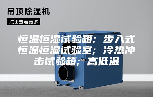恒温恒湿试验箱; 步入式恒温恒湿试验室; 冷热冲击试验箱; 高低温