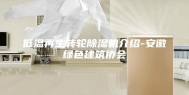 低温再生转轮除湿机介绍-安徽绿色建筑协会