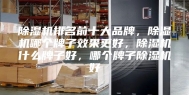 除湿机排名前十大品牌，除湿机哪个牌子效果更好，除湿机什么牌子好，哪个牌子除湿机好