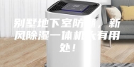 别墅地下室防潮，新风除湿一体机大有用处！