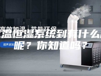 常见问题恒温恒湿系统到有什么用呢？你知道吗？