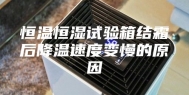 恒温恒湿试验箱结霜后降温速度变慢的原因