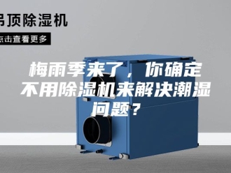 行业新闻梅雨季来了，你确定不用除湿机来解决潮湿问题？