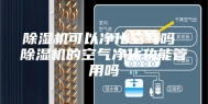 除湿机可以净化空气吗 除湿机的空气净化功能管用吗