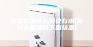 吸湿袋为什么很快有水(为什么吸湿袋下面结晶)