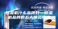 除湿机什么品牌好—除湿机品牌的五大排名情况