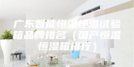 广东智能恒温恒湿试验箱品牌排名（国产恒温恒湿箱排行）