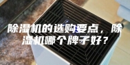 除湿机的选购要点，除湿机哪个牌子好？