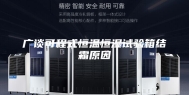 广谈可程式恒温恒湿试验箱结霜原因